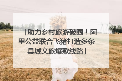 助力乡村旅游破圈！阿里公益联合飞猪打造多条县域文旅爆款线路