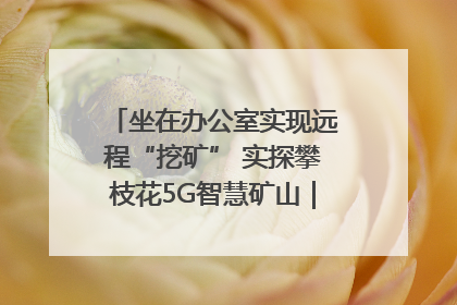 坐在办公室实现远程“挖矿” 实探攀枝花5G智慧矿山｜网络名人四川行