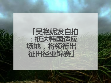 吴艳妮发自拍：抵达韩国适应场地，将领衔出征田径亚锦赛