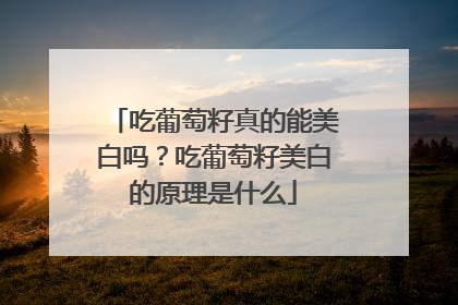 吃葡萄籽真的能美白吗？吃葡萄籽美白的原理是什么