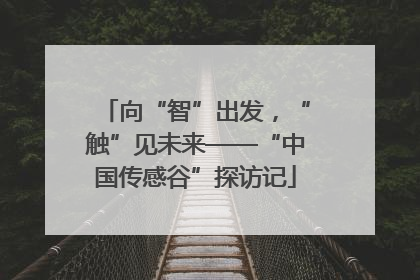 向“智”出发，“触”见未来——“中国传感谷”探访记