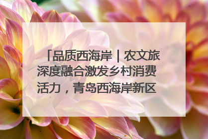 品质西海岸｜农文旅深度融合激发乡村消费活力，青岛西海岸新区的乡村振兴实践