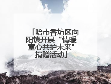 哈市香坊区向阳镇开展“情暖童心共护未来”捐赠活动
