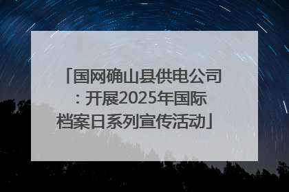 国网确山县供电公司：开展2025年国际档案日系列宣传活动