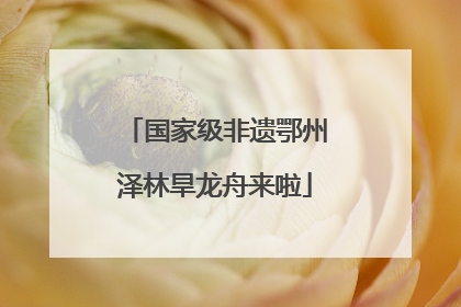 国家级非遗鄂州泽林旱龙舟来啦