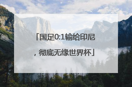 国足0:1输给印尼，彻底无缘世界杯
