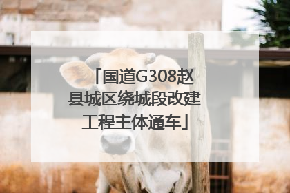 国道G308赵县城区绕城段改建工程主体通车