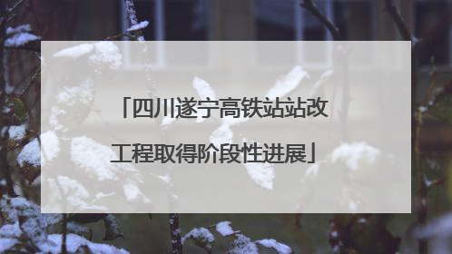 四川遂宁高铁站站改工程取得阶段性进展
