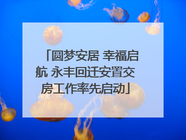圆梦安居 幸福启航 永丰回迁安置交房工作率先启动