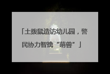 土拨鼠造访幼儿园，警民协力智擒“萌兽”