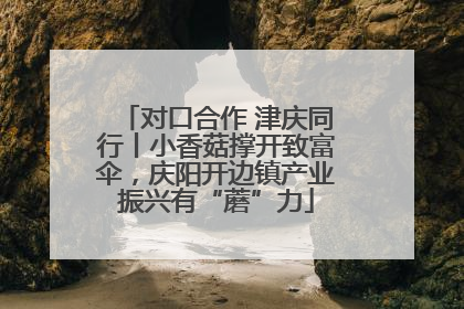 对口合作 津庆同行丨小香菇撑开致富伞，庆阳开边镇产业振兴有“蘑”力