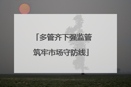 多管齐下强监管 筑牢市场守防线