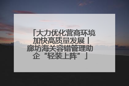 大力优化营商环境 加快高质量发展丨廊坊海关容错管理助企“轻装上阵”