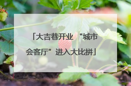 大吉巷开业 “城市会客厅”进入大比拼