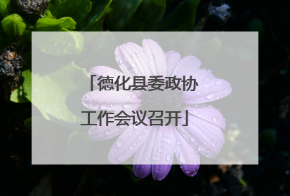 德化县委政协工作会议召开