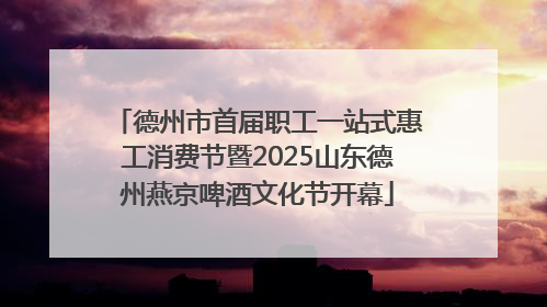 德州市首届职工一站式惠工消费节暨2025山东德州燕京啤酒文化节开幕