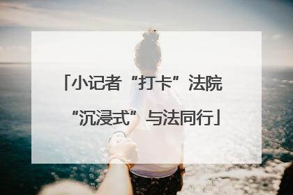 小记者“打卡”法院 “沉浸式”与法同行