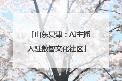 山东夏津：AI主播入驻数智文化社区