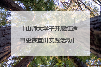 山师大学子开展红途寻史迹宣讲实践活动
