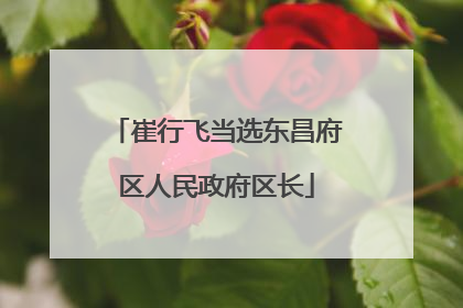 崔行飞当选东昌府区人民政府区长
