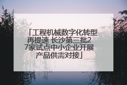 工程机械数字化转型再提速 长沙第三批27家试点中小企业开展产品供需对接