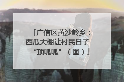 广信区黄沙岭乡：西瓜大棚让村民日子“顶呱呱”（图）