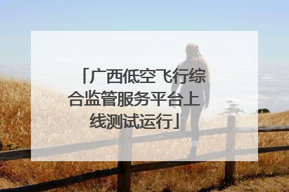 广西低空飞行综合监管服务平台上线测试运行