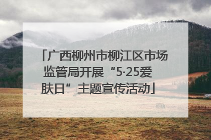 广西柳州市柳江区市场监管局开展“5·25爱肤日”主题宣传活动