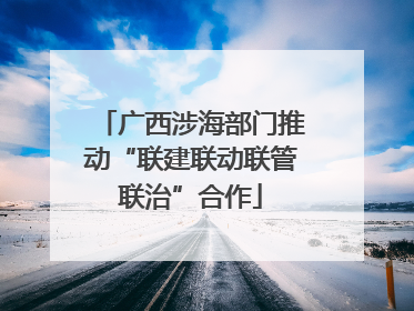 广西涉海部门推动“联建联动联管联治”合作