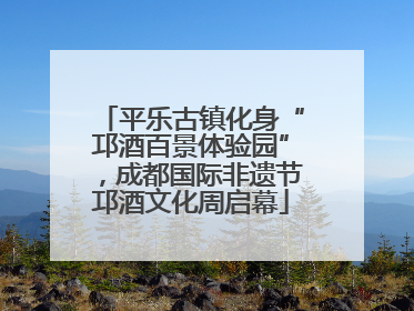 平乐古镇化身“邛酒百景体验园”，成都国际非遗节邛酒文化周启幕