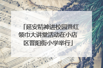 延安精神进校园暨红领巾大讲堂活动在小店区晋阳街小学举行