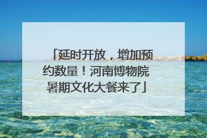 延时开放，增加预约数量！河南博物院暑期文化大餐来了