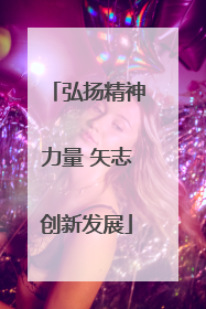 弘扬精神力量 矢志创新发展