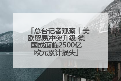 总台记者观察丨美欧贸易冲突升级 德国或面临2500亿欧元累计损失