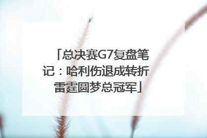 总决赛G7复盘笔记：哈利伤退成转折 雷霆圆梦总冠军