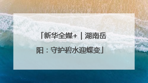 新华全媒+｜湖南岳阳：守护碧水迎蝶变
