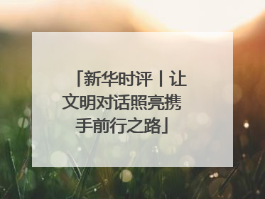 新华时评丨让文明对话照亮携手前行之路