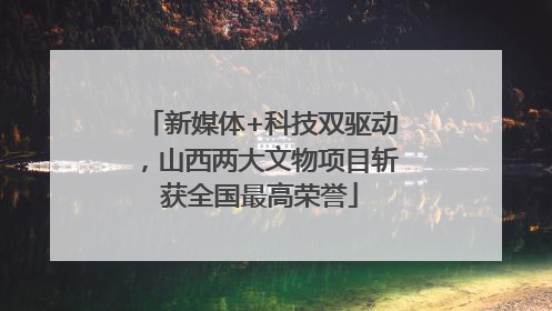 新媒体+科技双驱动，山西两大文物项目斩获全国最高荣誉