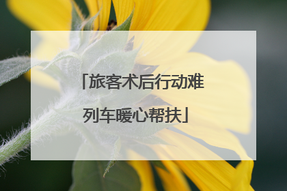 旅客术后行动难 列车暖心帮扶