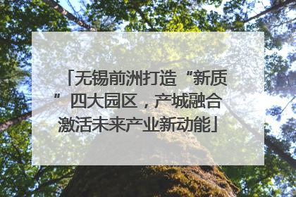 无锡前洲打造“新质”四大园区，产城融合激活未来产业新动能