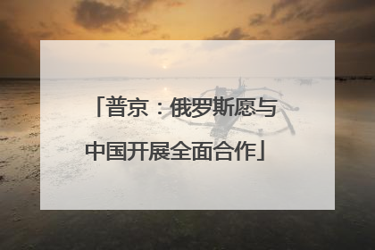普京：俄罗斯愿与中国开展全面合作