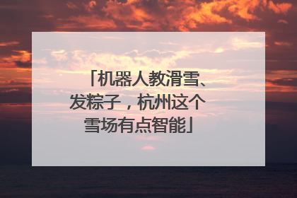 机器人教滑雪、发粽子，杭州这个雪场有点智能
