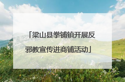 梁山县拳铺镇开展反邪教宣传进商铺活动