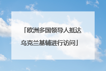 欧洲多国领导人抵达乌克兰基辅进行访问