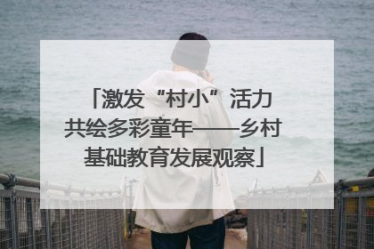 激发“村小”活力 共绘多彩童年——乡村基础教育发展观察