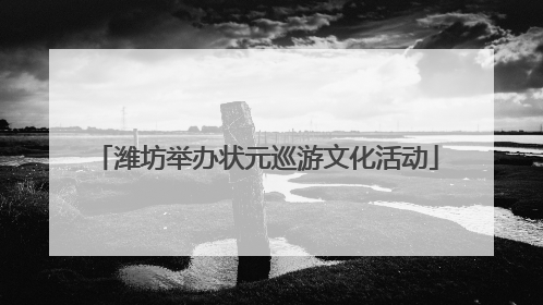 潍坊举办状元巡游文化活动
