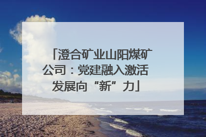 澄合矿业山阳煤矿公司：党建融入激活发展向“新”力