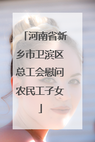 河南省新乡市卫滨区总工会慰问农民工子女