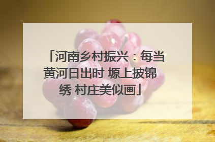 河南乡村振兴：每当黄河日出时 塬上披锦绣 村庄美似画