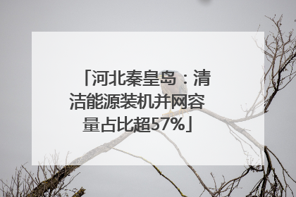 河北秦皇岛：清洁能源装机并网容量占比超57%